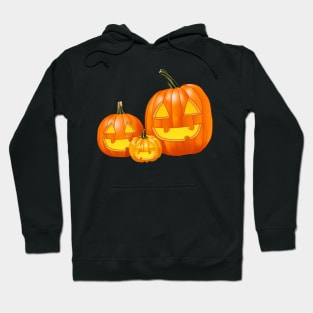 Jack-O-Lantern Trio (Bright Green) Hoodie